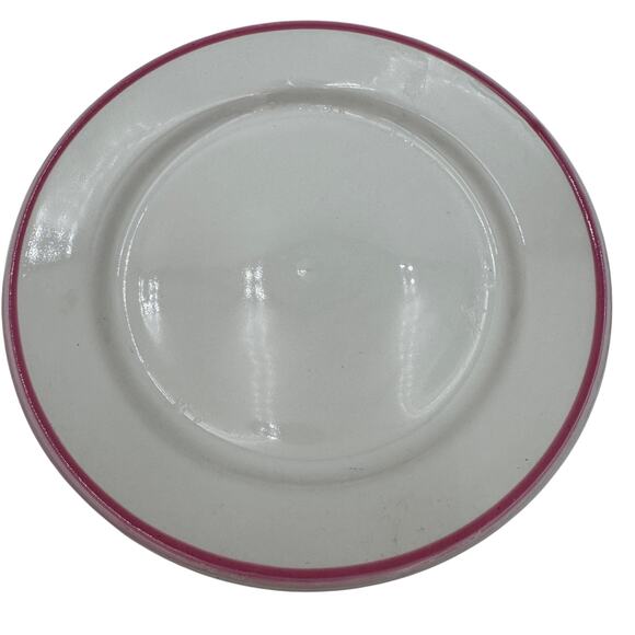 Duktig Ceramic Tea Plates Petit Fours Plates Set/4 Pink Yellow Blue Green Rims - Picture 4 of 8